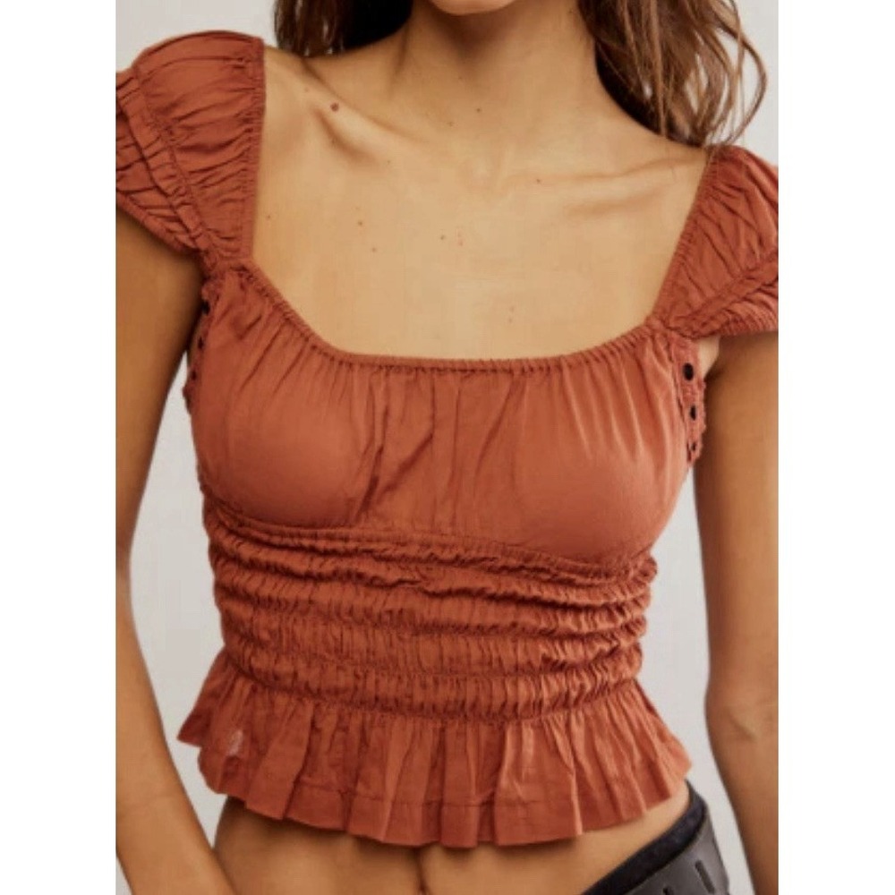 Free People Sweet On You crop top in the color Maple Syrup Size‎ XS